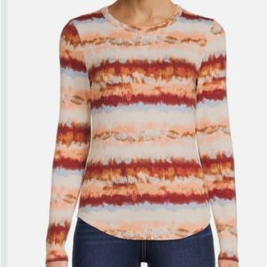 Multi color tight long sleeve shirt